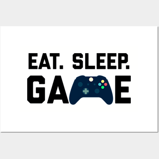 Eat. Sleep. Game Wall Art by chrissyloo